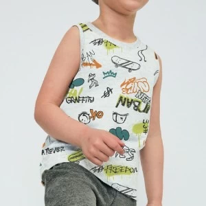Pijama ni&ntilde;o algod&oacute;n sin mangas 