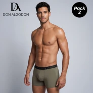Boxer hombre algod&oacute;n liso colores pack x2 