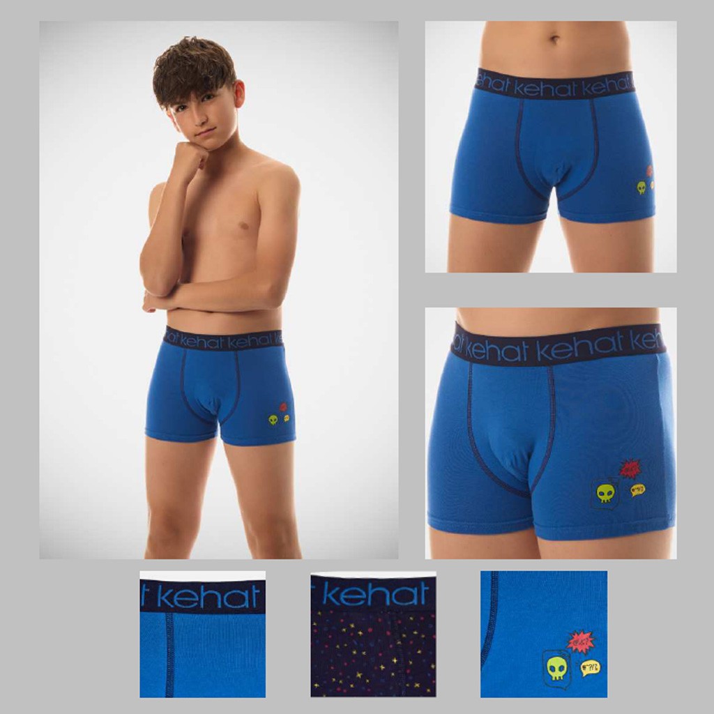 Boxer niño en pack de 2 unidades algodon elástico