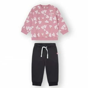 Chadall bb con Sudadera Rosa Estampada y pantal&oacute;n 