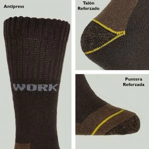 Calcetines hombre alto trabajo ca&ntilde;a antipress