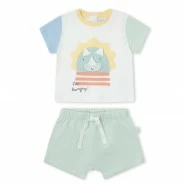 Conjunto beb&eacute; manga corta algod&oacute;n