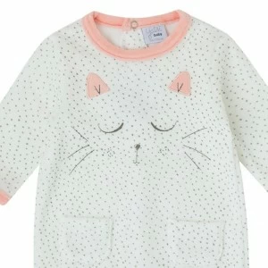 Pelele beb&eacute; manga larga estampado gatita