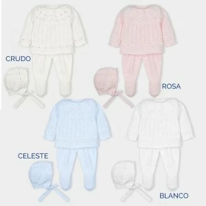 Conjunto beb&eacute; con polaina y gorrito