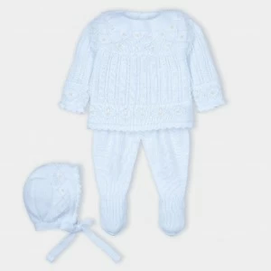 Conjunto beb&eacute; con polaina y gorrito