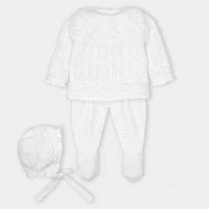 Conjunto beb&eacute; con polaina y gorrito