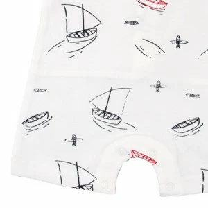 Pelele beb&eacute; algod&oacute;n estampado marinero