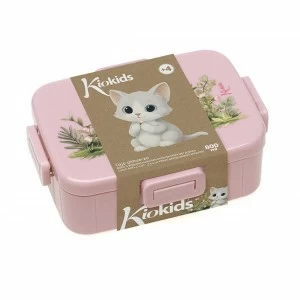 Vajilla t&aacute;per bebe rosa colecci&oacute;n gatito 