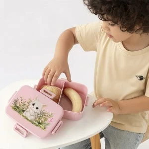 Vajilla t&aacute;per bebe rosa colecci&oacute;n gatito 