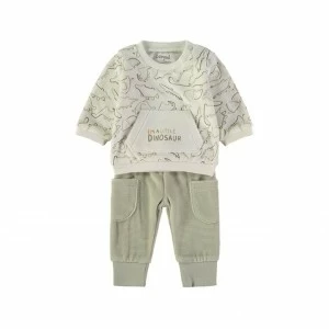 Conjunto dos piezas beb&eacute; estampado dinosaurios