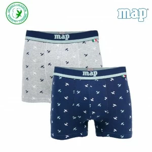 B&oacute;xer hombre algodon estampado aviones pack x2