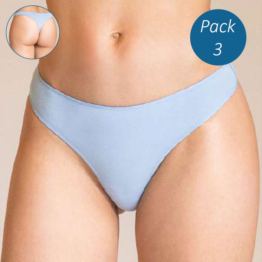 Tanga algodón elástico pack x 3 estampado