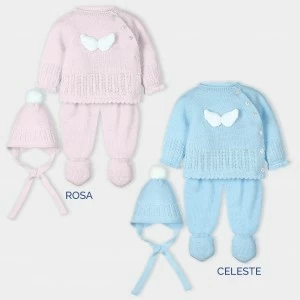 Conjunto beb&eacute; tres piezas punto