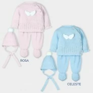 Conjunto beb&eacute; tres piezas punto