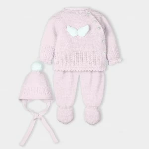 Conjunto beb&eacute; tres piezas punto