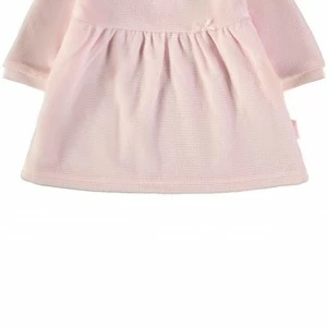 Vestido beb&eacute; manga larga rosa claro