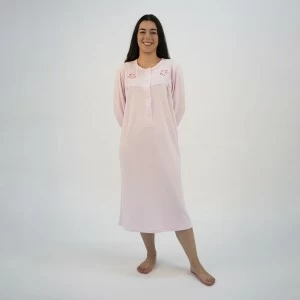 Camison cl&aacute;sico mujer manga larga cuello botones