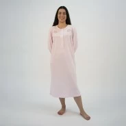 Camison cl&aacute;sico mujer manga larga cuello botones