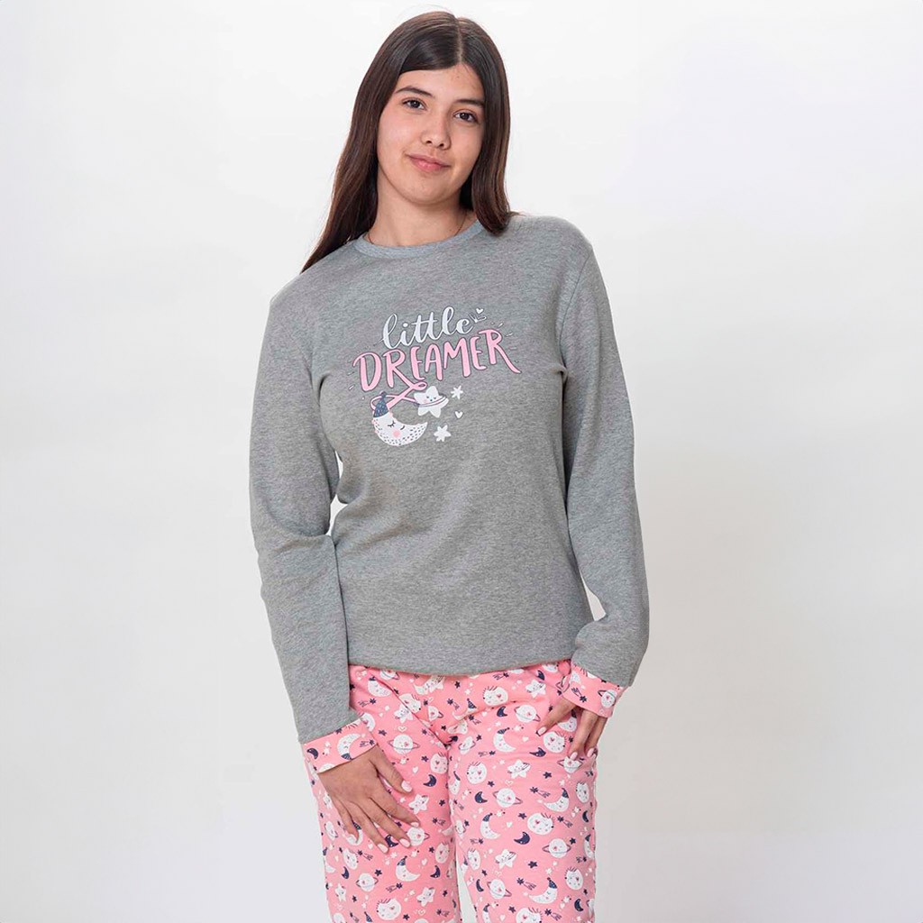 Pijama mujer algodón estampado