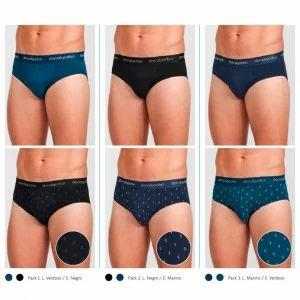 Slip algodon en caja de 2 unidades liso+estampado