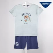 Pijama infantil manga corta algodon.