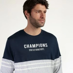 Pijama algod&oacute;n hombre manga larga "Champion"