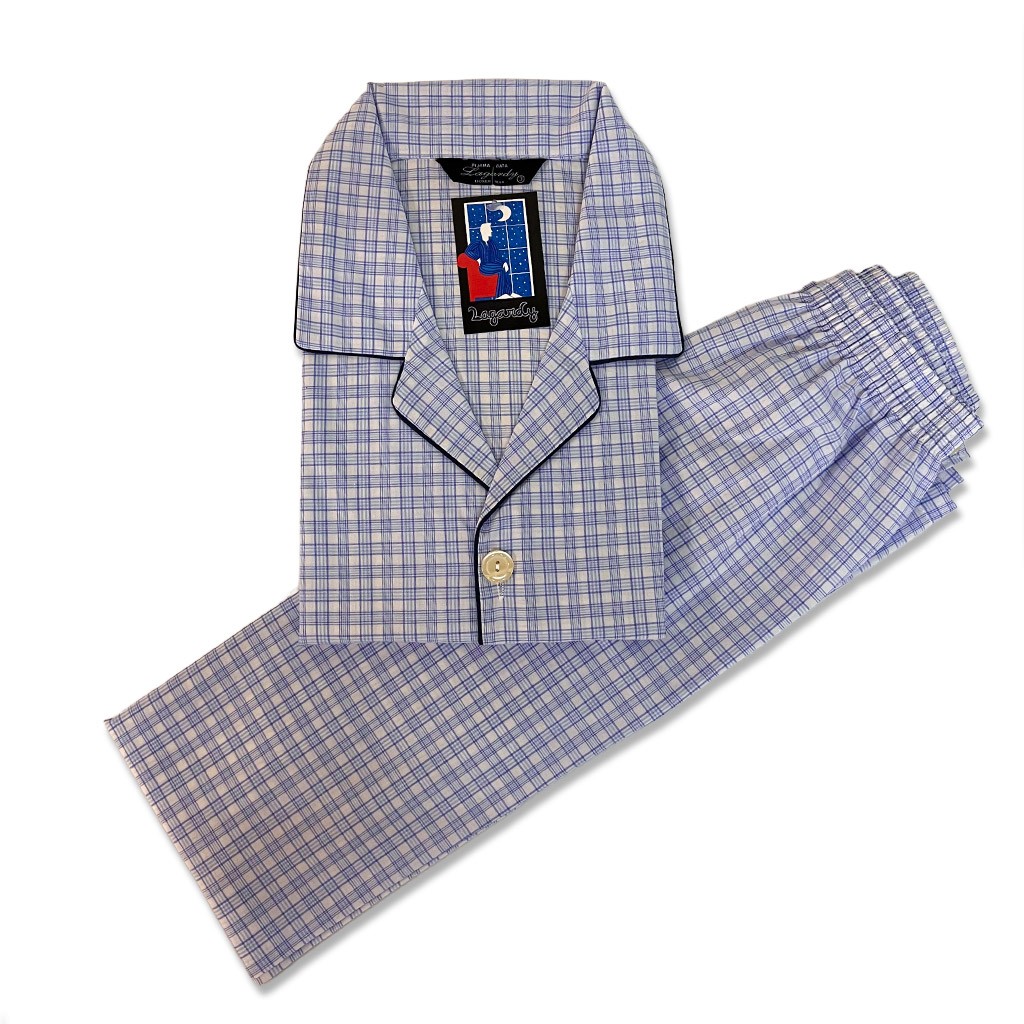 Pijama hombre popelin camisa abierta bolsillos