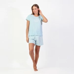 Pijama corto mujer algod&oacute;n estampado