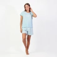 Pijama corto mujer algod&oacute;n estampado
