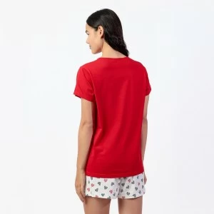 Pijama mujer manga corta cuello botones