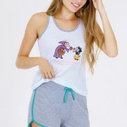 Pijama mujer hombrera blanca cuentos