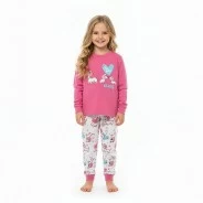 Pijama algod&oacute;n ni&ntilde;a manga larga estampado
