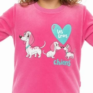 Pijama algod&oacute;n ni&ntilde;a manga larga estampado
