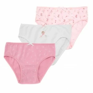 Braga ni&ntilde;a algod&oacute;n pack x3 surtido rosa