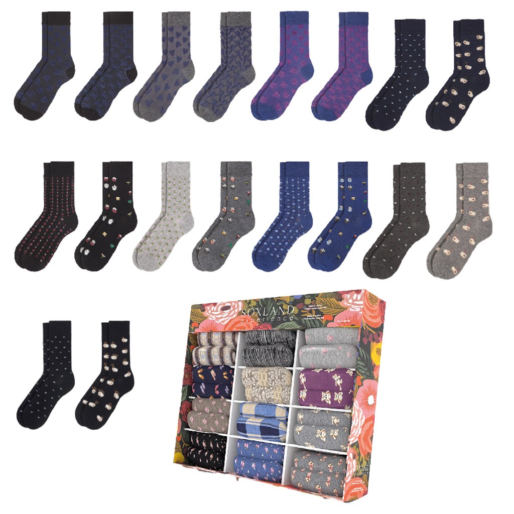 Calcetin mujer bambú expositor 24 surtido