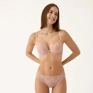 Conjunto encaje mujer sujetador push up