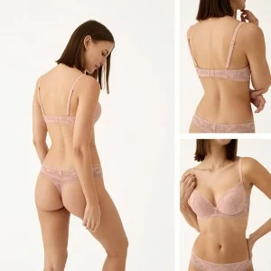 Conjunto encaje mujer sujetador push up