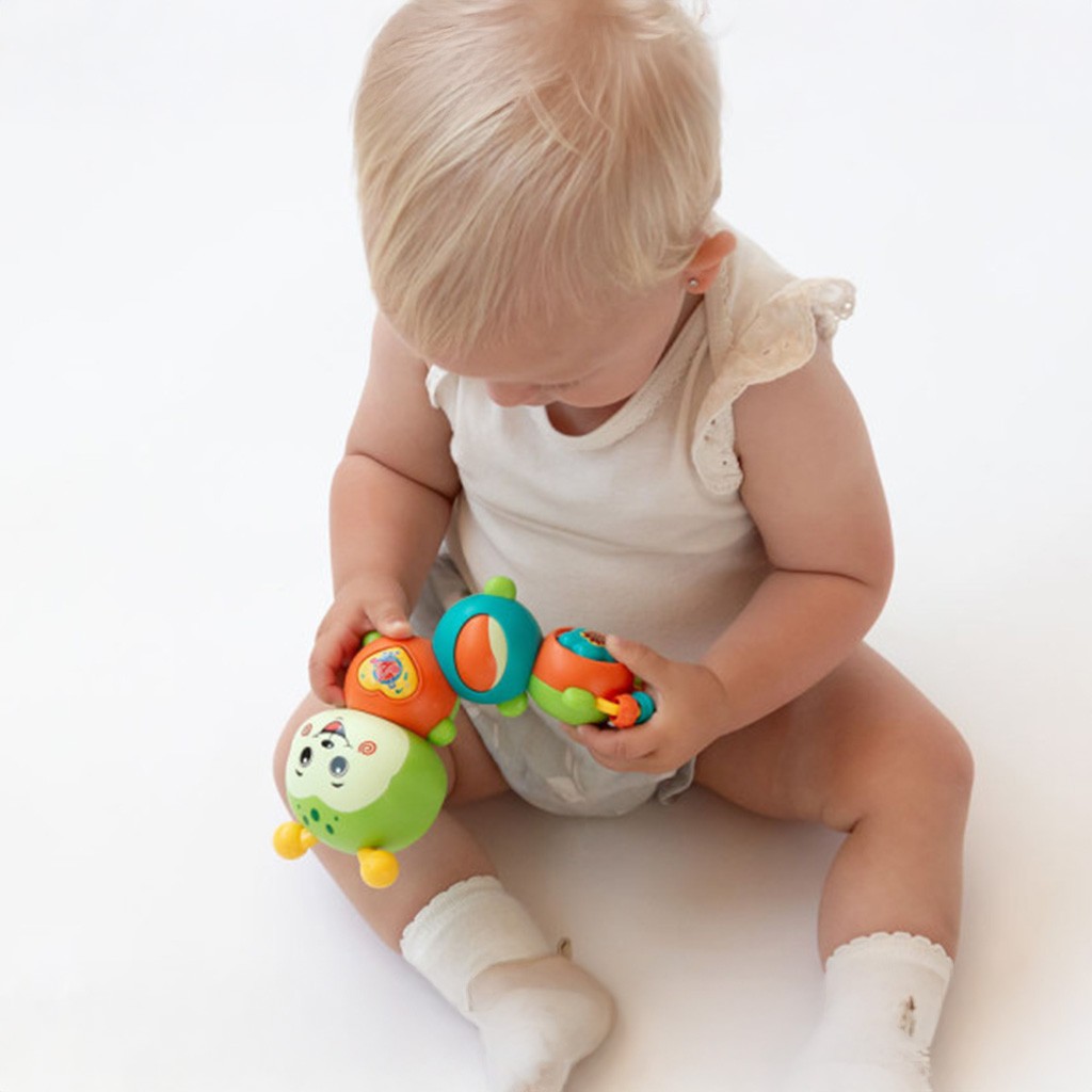 Juguete gusano musical de vivos colores + 12 meses