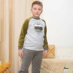 Pijama tundosado ni&ntilde;o manga larga