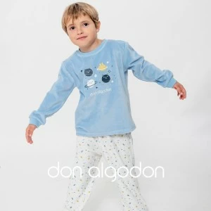 Pijama infantil tundosado planetas