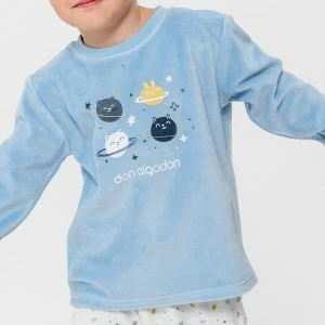 Pijama infantil tundosado planetas
