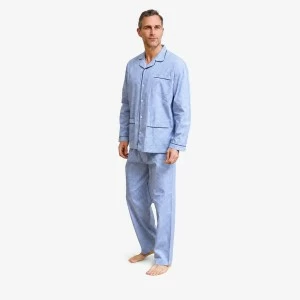 Pijama abierto hombre tela manga larga