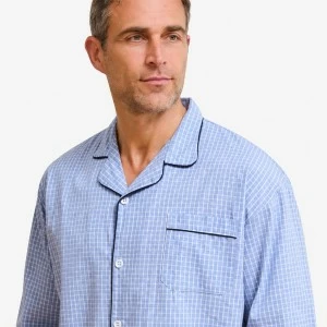 Pijama abierto hombre tela manga larga