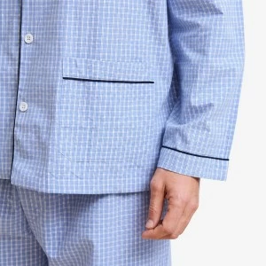 Pijama abierto hombre tela manga larga
