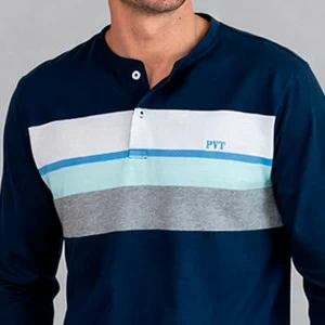 Pijama algod&oacute;n hombre manga larga