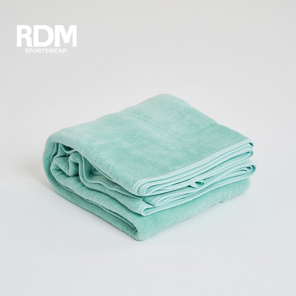 Toalla de microfibra rizo verde para deporte