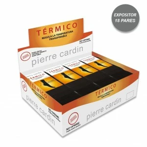 Calcet&iacute;n mujer alto t&eacute;rmico liso expositor 18 par