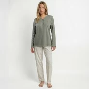 Pijama mujer algod&oacute;n estampado ovejitas