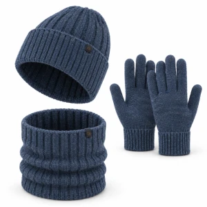 Conjunto de gorro, braga y guantes tactiles caja