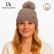 Gorro mujer forrado interio y con pompom